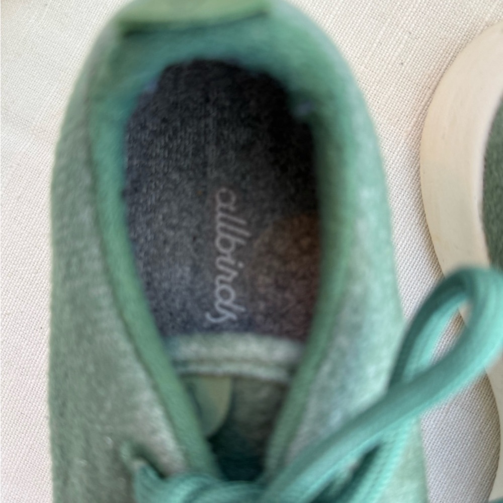 Allbirds Wool Runners merino wool color green lace up sneakers size 8 - Picture 5 of 8